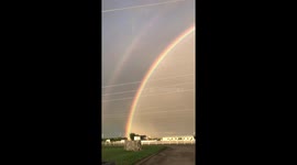 Awesome double rainbow spotted in Texas