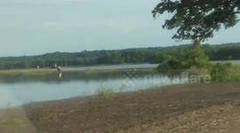 Mortocycle vs flash flood in Missouri