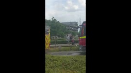 Major fire in East London - smoke