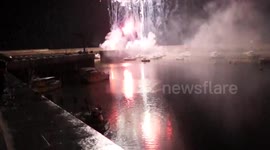 D-Day fireworks Feu d'artifice du jour-J Port en Bessin Normandy France