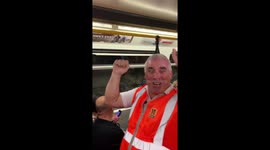 People on Metro train singing Spice Girls