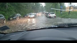 'It sounded like bullets were hitting my car!' Severe hail leaves windscreens cracked and drivers stranded in Munich