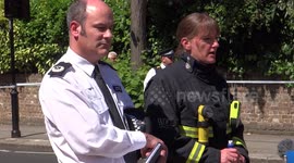 ARCHIVE: An officer from London Fire Brigade provides updates about Grenfell Tower fire.
