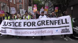 Hundreds march to remember victims of Grenfell Tower fire on second anniversary of tragedy