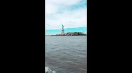 Time lapse to the Statue of Liberty