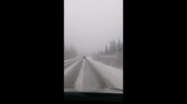 Driving in a snowstorm