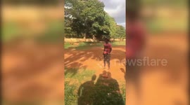 Fails: Stunt goes horribly wrong as man ends with a broken collar bone in southern India