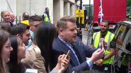 James Cordon greets fans during his run of UK shows