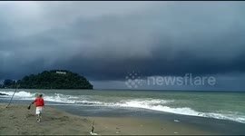 Dancing with the Storm on the Beach
