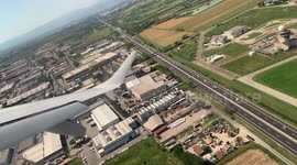 Take off from Florence Peretola Airport Italy