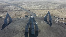 Drone footage captures Iceland's 'Arctic Henge'
