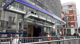 Police outside Blackfriars Station respond to incident that caused closure