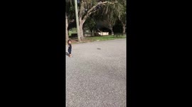 20 month old kid playing basketball for the first time