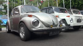 Hundreds of Classic Volkswagen Cars Gathered in Palembang, Indonesia
