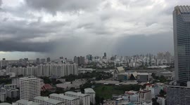 Grey skies over Bangkok sky line