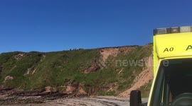 Recovery of casualty off St Bees Head by Emergency Services