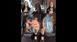 Music YouTuber is able to make a cool beat out of water bottle sounds