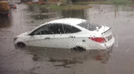 Near Sheremetyevo powerful flood