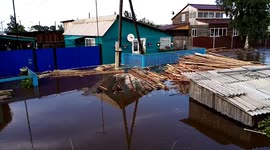 In the Irkutsk region, severe flooding