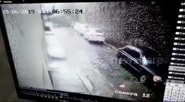 Security cam captures moment wall collapses on parked cars in Mumbai