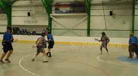 Box Lacrosse Fight Breaks Out