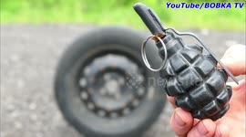 EXPERIMENT: XXXL FIRECRACKER vs Car Tire