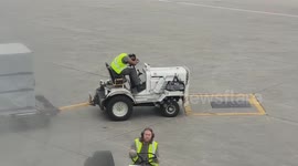 Canada airport worker caught napping on vehicle as numerous planes go past