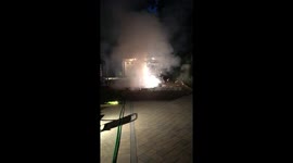 Friends run for their lives when fireworks explode toward them