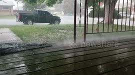 Extreme weather thunderstorms with hail