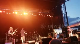 July 4th Independence Day and a local cop volunteered to be a drummer