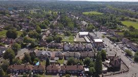 Aerial video shows an allotment in the West Midlands has been turned into a car graveyard