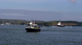 HMS Talent leaves Plymouth dock