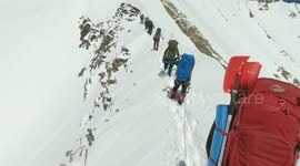 Himalayan climbers’ last moments revealed in video taken before avalanche