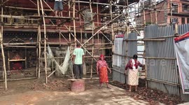 Extremely efficient line of reconstruction efforts in Bhaktapur, Nepal