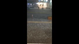 Hail hurricane in Chalkidiki Greece