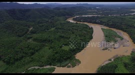 Green forests and brown rivers in Indonesia
