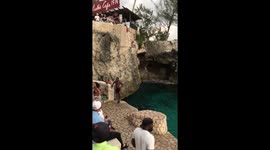 Cliff diving at Ricks cafe -Jamaica