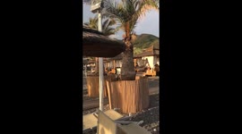 Sunset at Buddha beach praia a mare italy