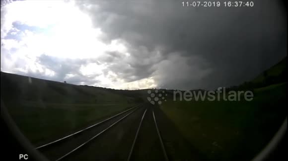 Car striked by train. Two people died