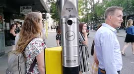 A Cigarette butt's & Gums bin at Notting Hill Gate