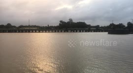 Top of levee before Hurricane Barry