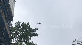Clerkenwell Fire - police helicopter overhead