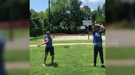 US teenager shows off his golfing skills by nailing the #BottleCapChallenge