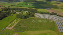 Incredible drone footage shows a giant 3ft maze in the shape of a sea turtle