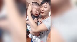 Chinese babies react dramatically after being tricked by parents