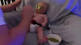 Pampered in Pampers: Baby experiences first spa day in Arizona home