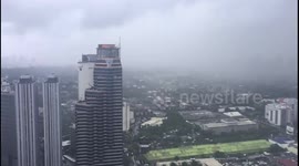 Time-lapse footage of Storm Falcon bringing rain over the Philippines