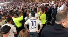 Leeds fans seized by stewards following altercation during friendly in Perth against Manchester United
