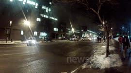 Montreal Protest - March 5, 2013 - Police Blocking Street