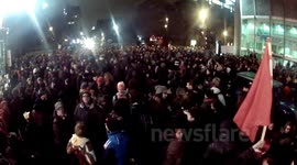 Montreal Protest - March 5, 2013 - Protest Medium High Angle